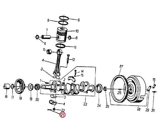 Zawleczka śruby korbowodowej 3.2x25 (100szt.) C-360