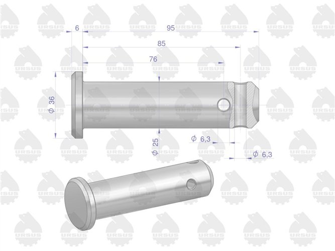 Sworzeń mocowania wieszaka L.P 46550120 C-360 ORYGINAŁ URSUS