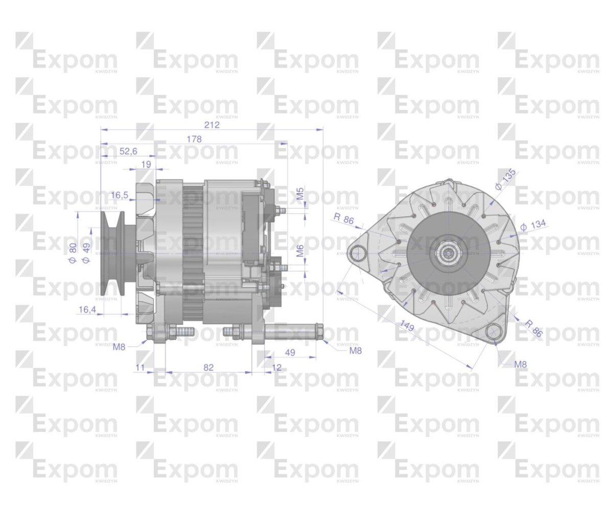 Alternator AX-260000 C-360 Nowy Typ EXPOM eu
