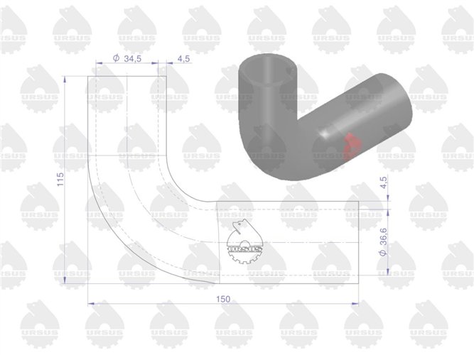 Zestaw komplet przewodów chłodnicy C-360 ORYGINAŁ URSUS