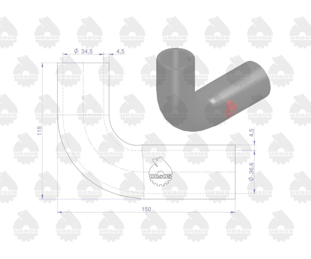 Zestaw komplet przewodów chłodnicy C-360 ORYGINAŁ URSUS