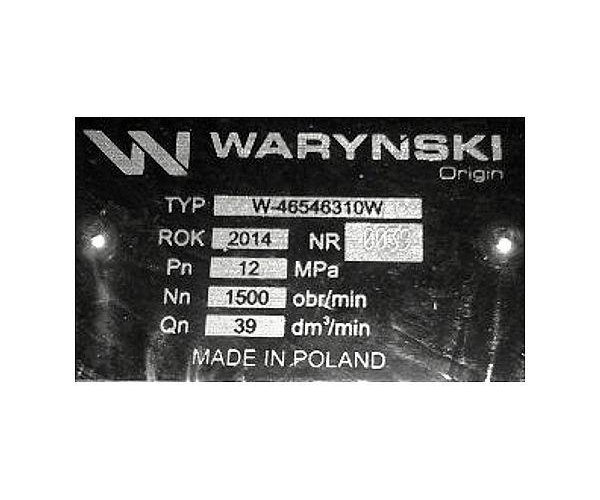 Pompa hydrauliczna podnośnika wzmocniona 39 l/min C-360 WARYŃSKI