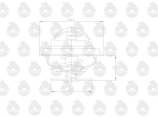 Termostat Forterra Zetor 70011316 ORYGINAŁ URSUS