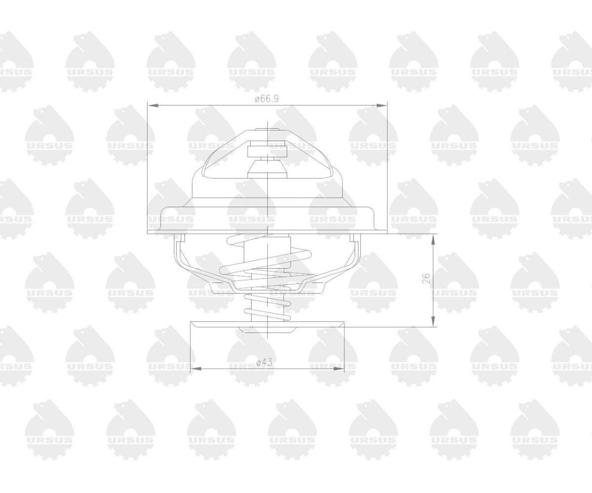 Termostat Forterra Zetor 70011316 ORYGINAŁ URSUS