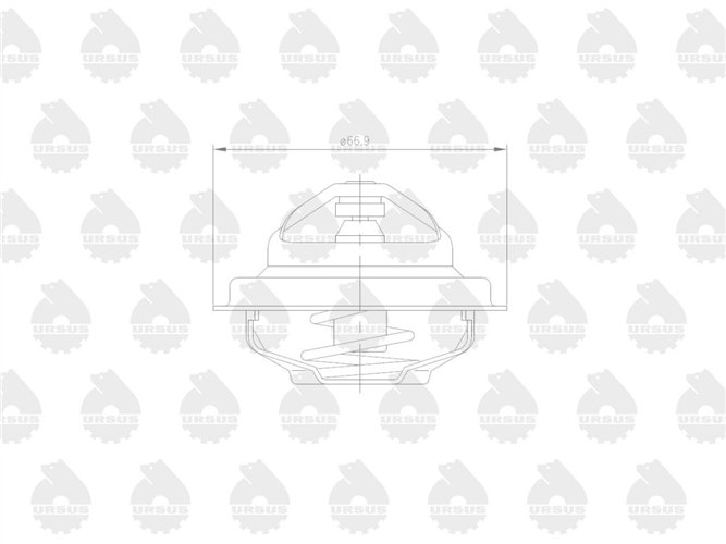 Termostat 70011316 C-385 Zetor 4-cylindrowy ORYGINAŁ URSUS