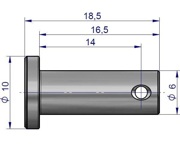 Sworzeń cięgła pompy wtryskowej C-380/385 Zetor
