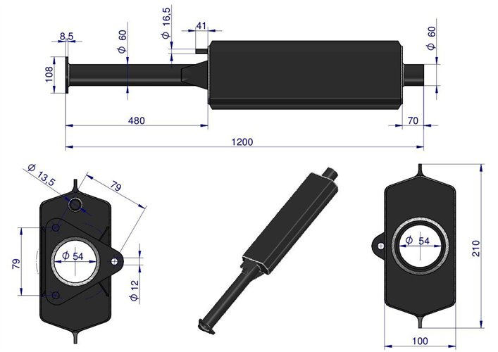 Tłumik emaliowany C-385