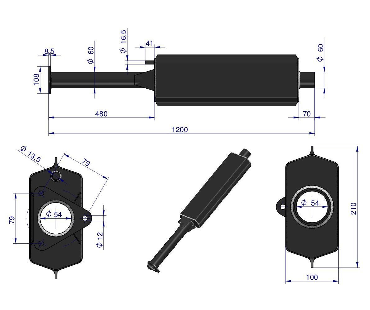 Tłumik emaliowany C-385