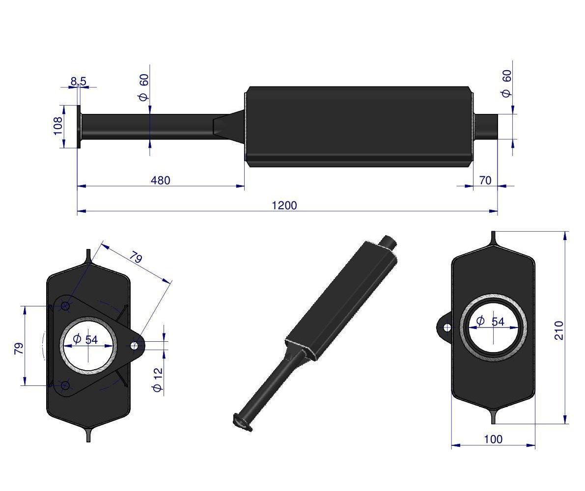 Tłumik emaliowany C-385.