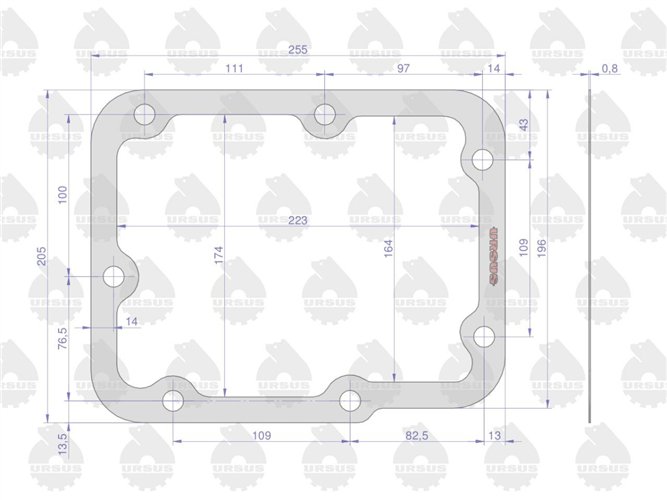Komplet ( zestaw ) uszczelek skrzyni C-385 ORYGINAŁ URSUS