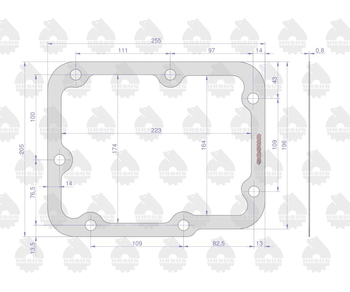 Komplet ( zestaw ) uszczelek skrzyni C-385 ORYGINAŁ URSUS