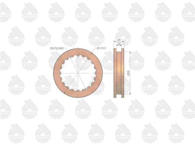Tuleja przesuwna skrzyni pośredniej C-385 ORYGINAŁ URSUS