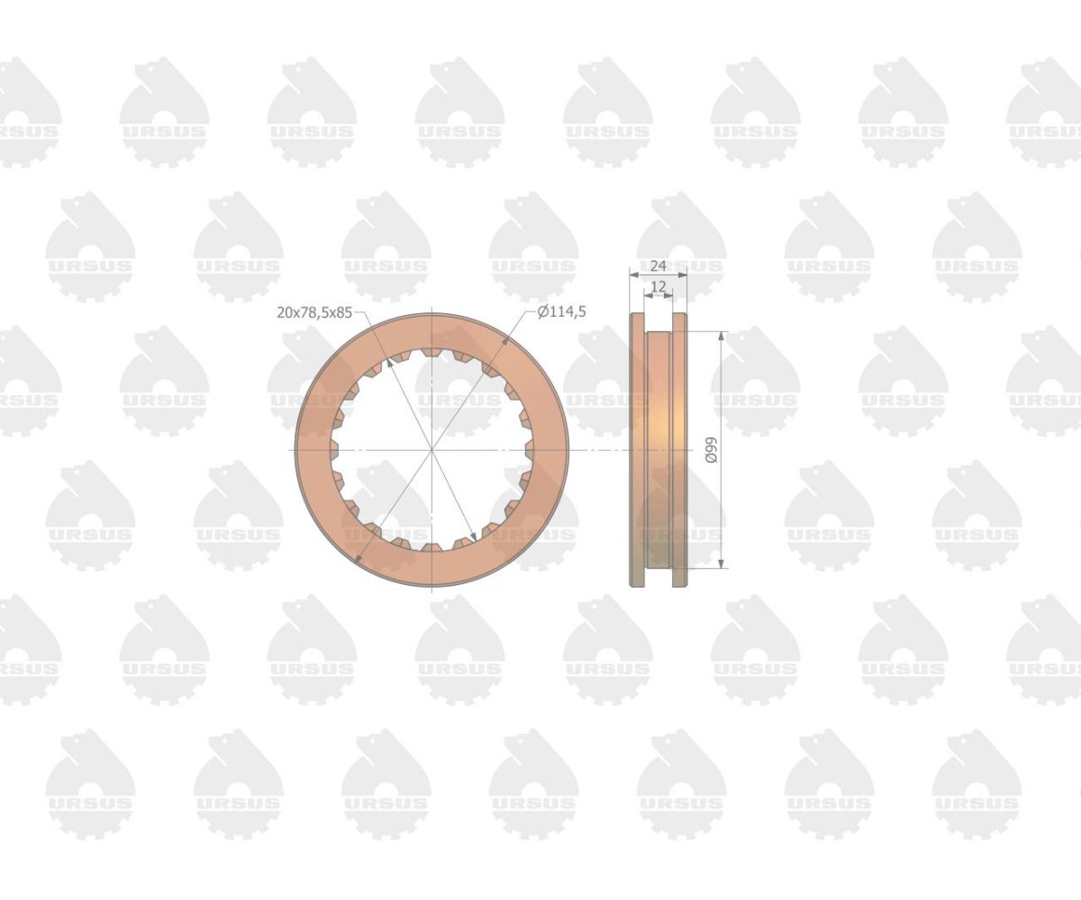Tuleja przesuwna skrzyni pośredniej C-385 ORYGINAŁ URSUS