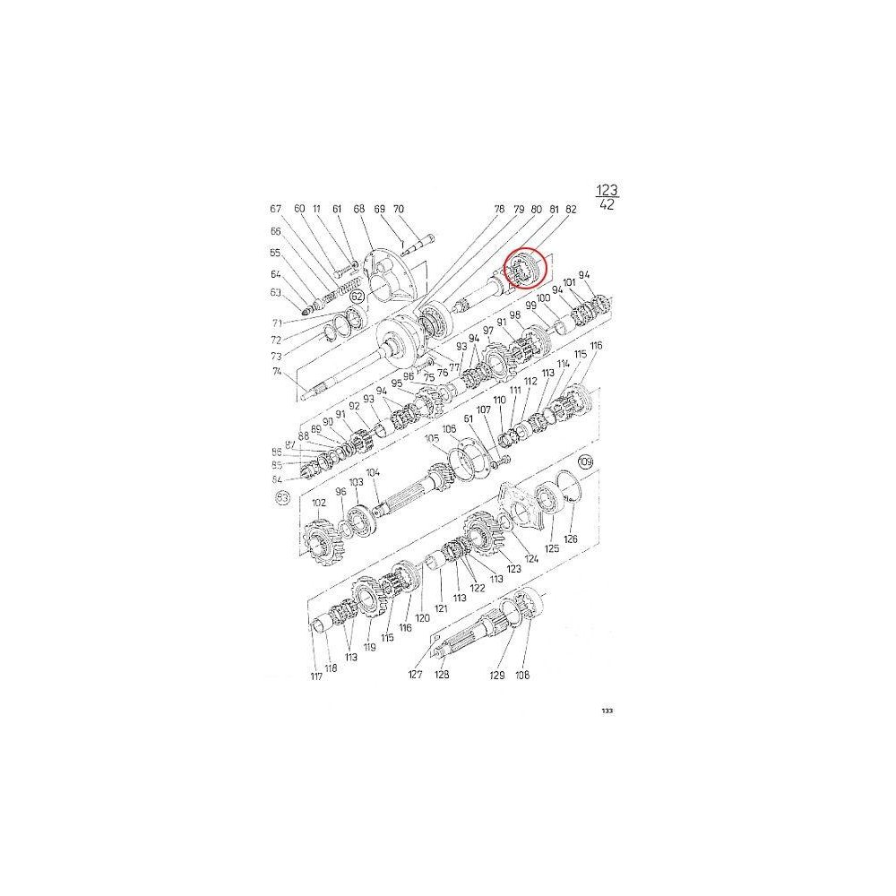 Tuleja przesuwna skrzyni pośredniej C-385 ORYGINAŁ URSUS