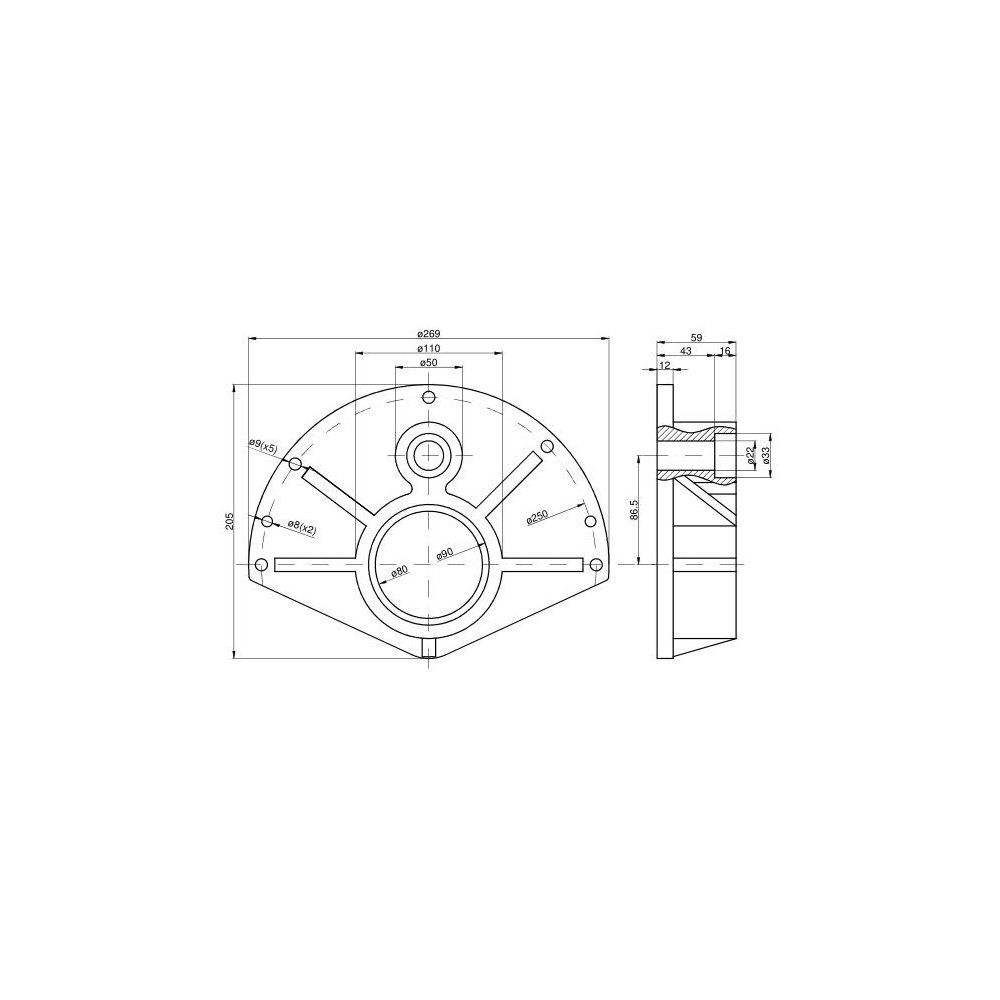 Pokrywa przednia skrzyni przekładniowej C-385/1614