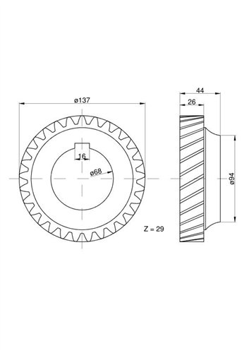 Koło napędowe II biegu C-385