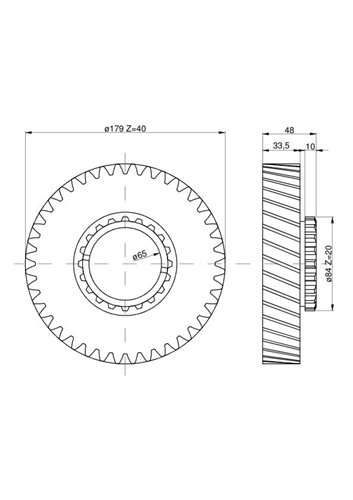 Koło napędzane I biegu C-385