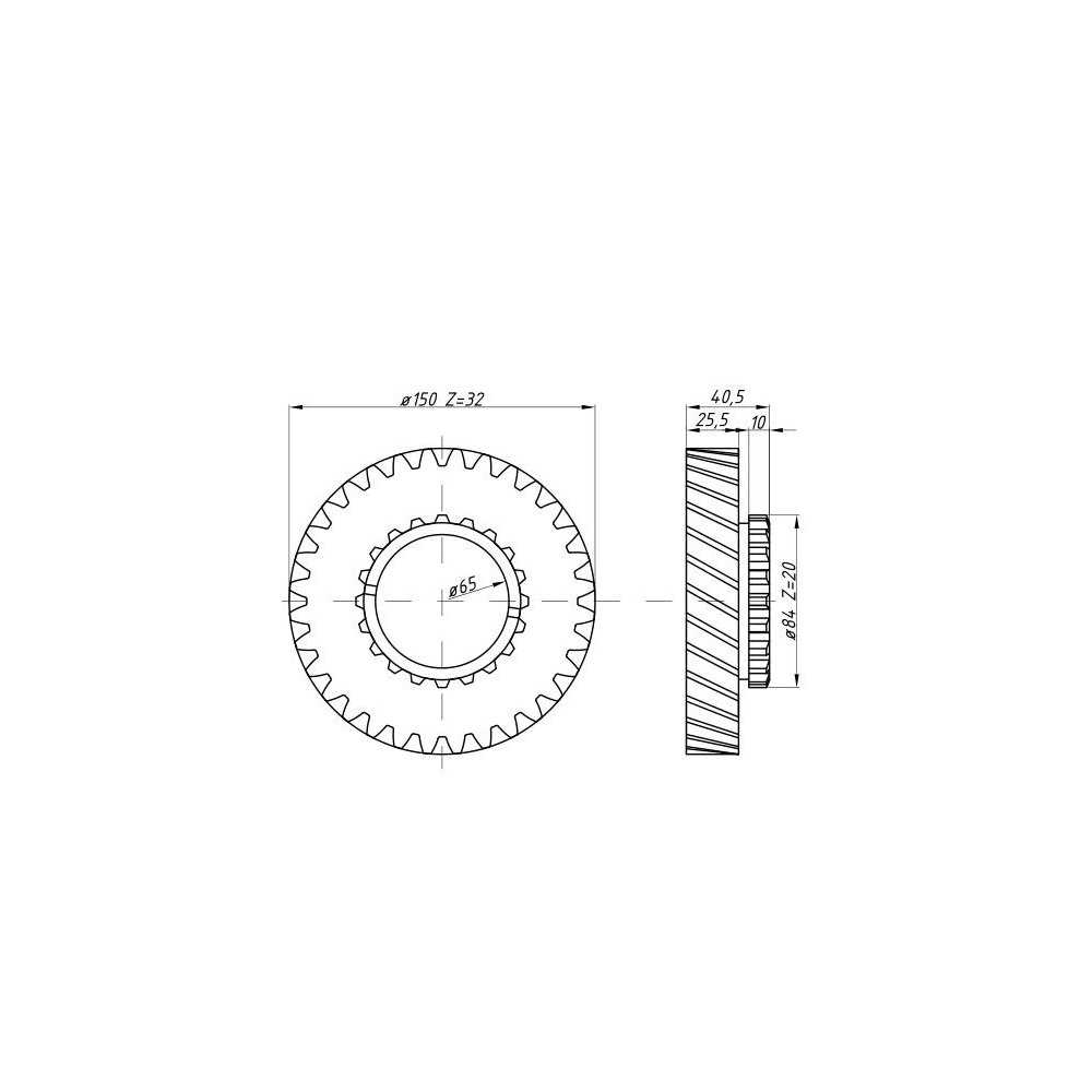 Koło napędzane II biegu 32z C-385