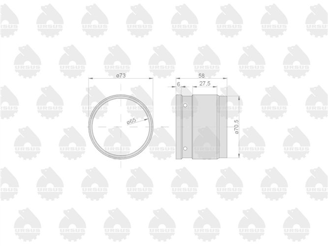 Tuleja szlifowana bębna wzmacniacza momentu C-385 ORYGINAŁ URSUS