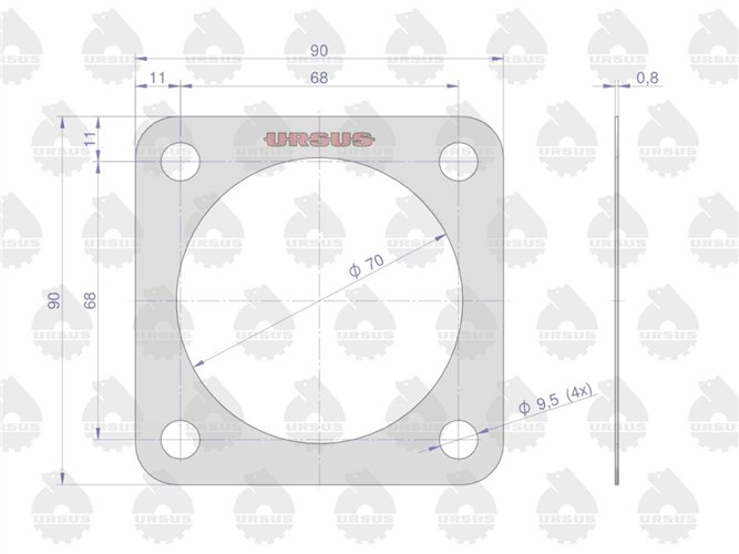 Uszczelka pokrywy skrzyni krążelit 0.8mm C-385 ( sprzedawane po 10 ) ORYGINAŁ URSUS