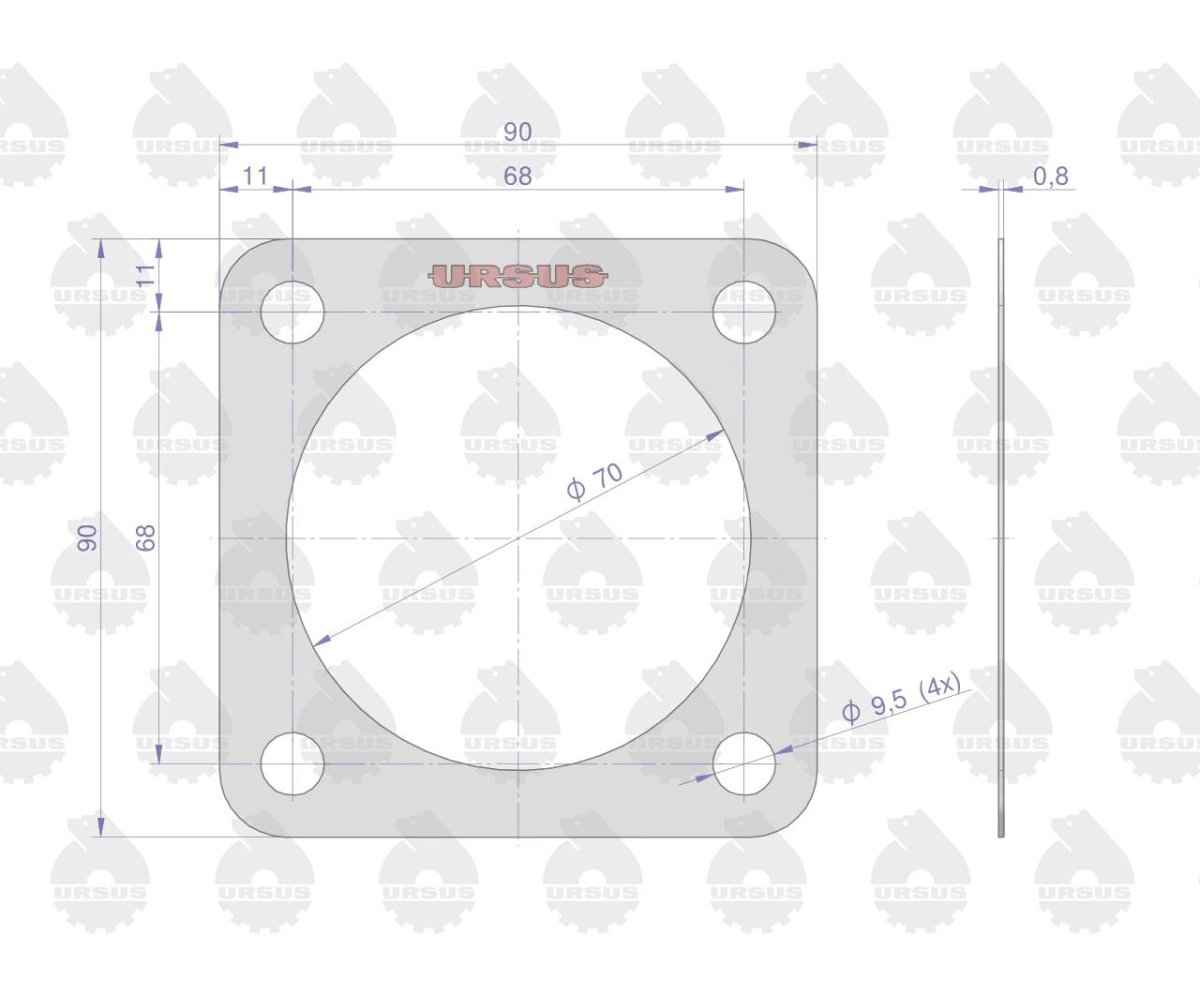 Uszczelka pokrywy skrzyni krążelit 0.8mm C-385 ( sprzedawane po 10 ) ORYGINAŁ URSUS