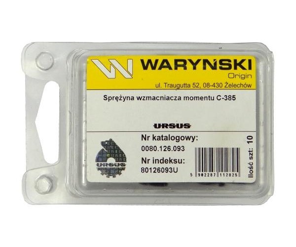 Sprężyna wzmacniacza momentu dł sprzedawane po 10 C-385 ORYGINAŁ URSUS