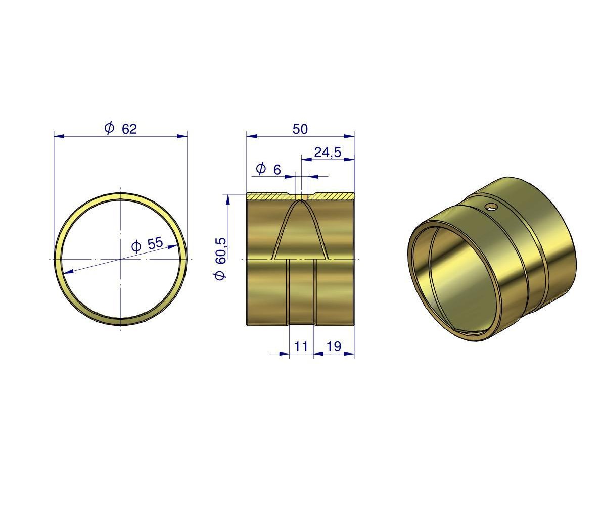 Tuleja sworznia osi 80200034 C-385