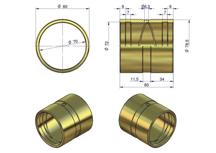 Tuleja wału podnośnika C-385