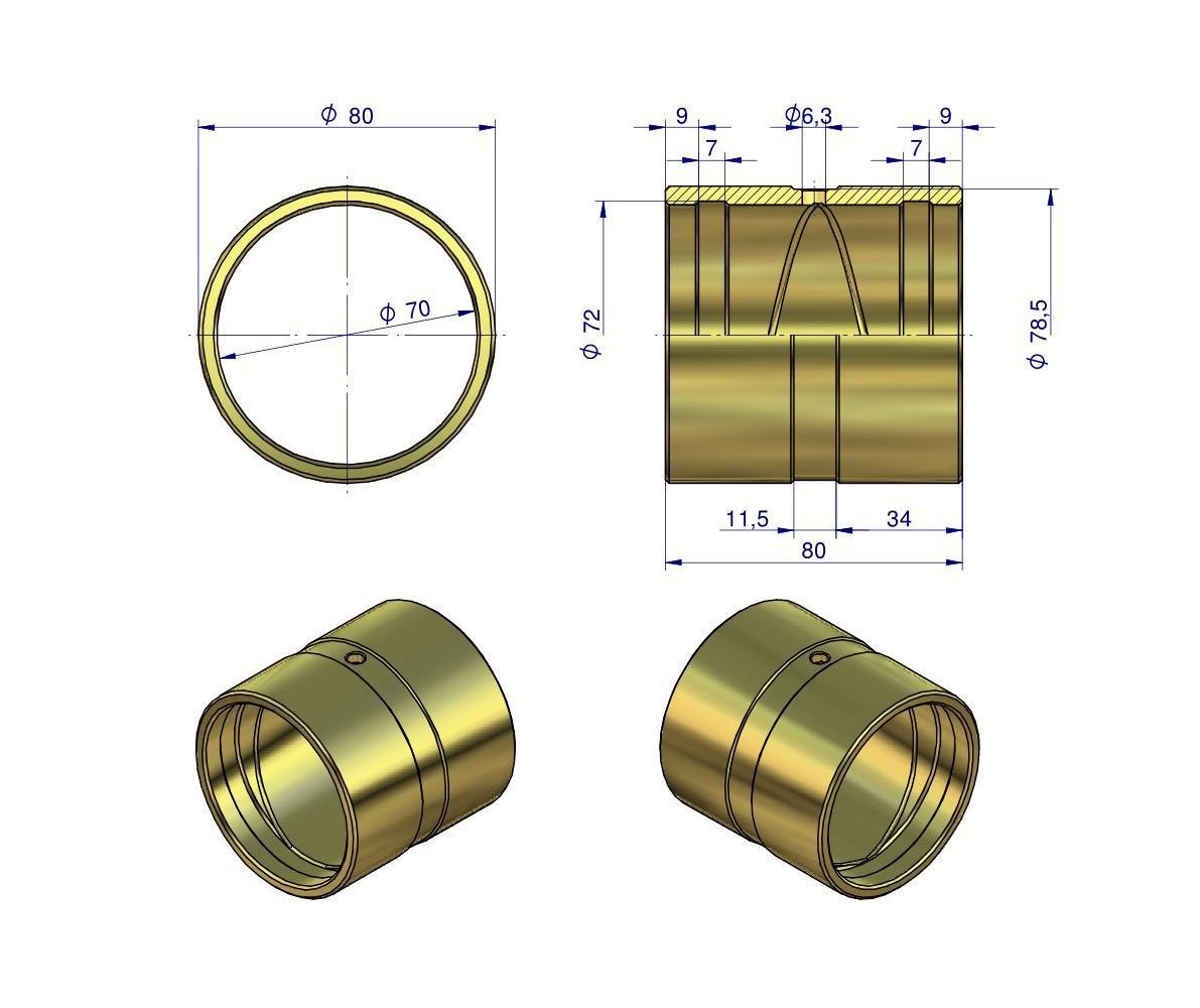 Tuleja wału podnośnika C-385