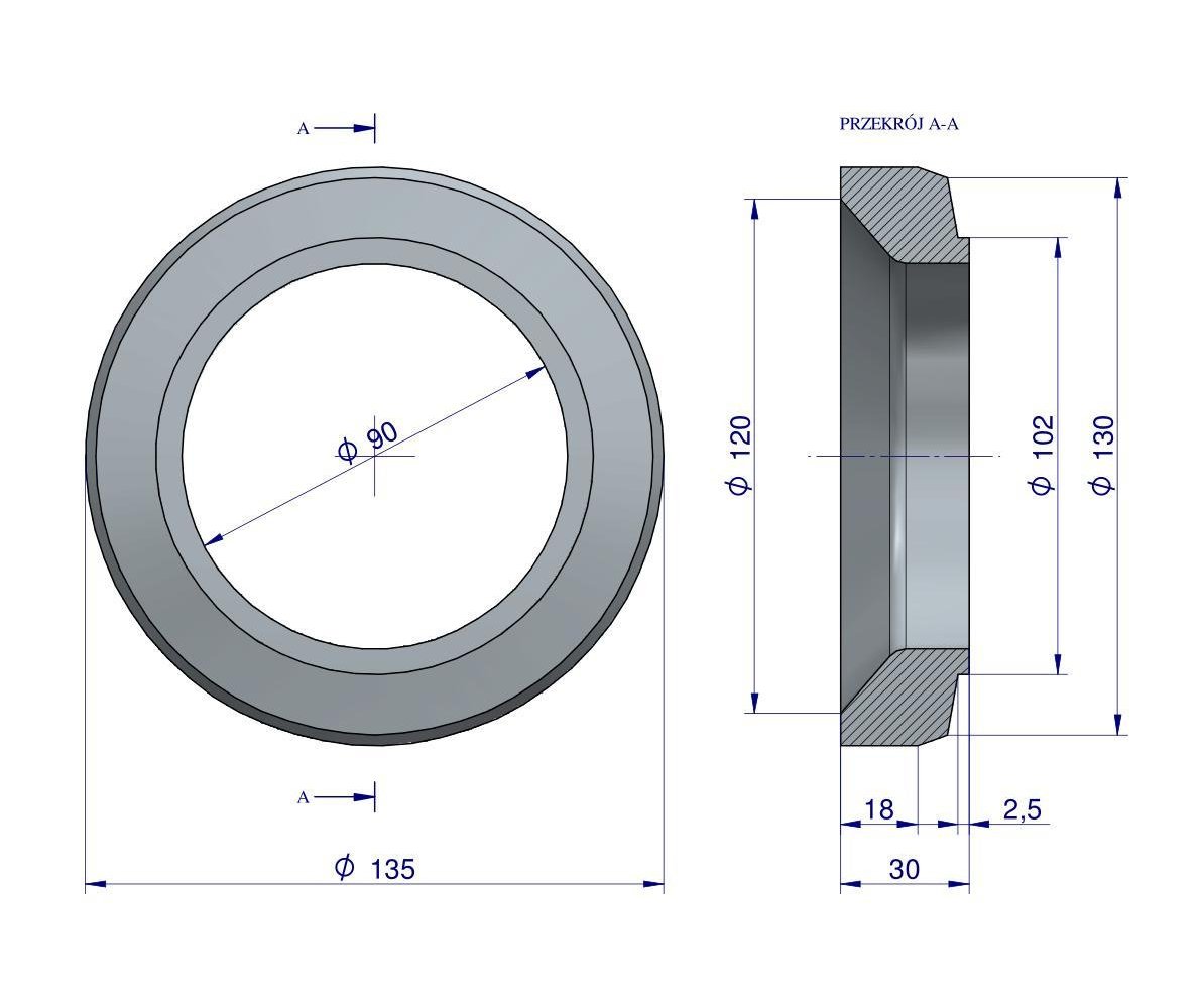 Pierścień wału koła C-385 Skropol.
