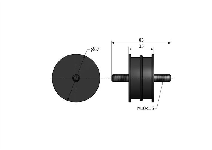 Łącznik gumowy maski 80600200, 67115205 C-385