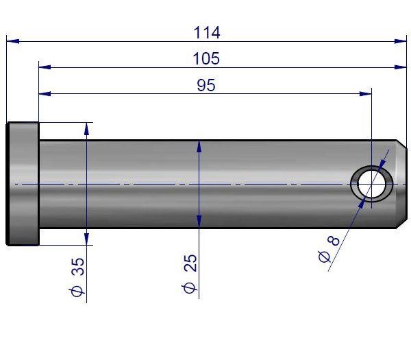 Sworzeń mocowania teleskopu C-385