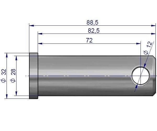 Sworzeń mocowania jarzma 80453072 C-385