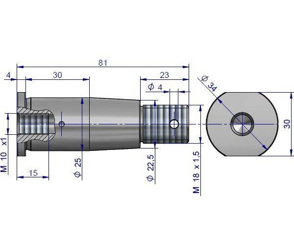 Sworzeń siłownika wspomagania układu kierowniczego 88578012 C-385