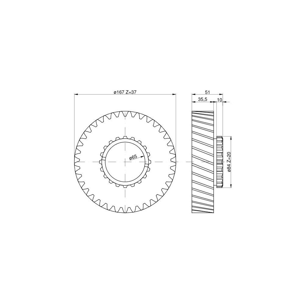Koło reduktora Z-20/37 C-385