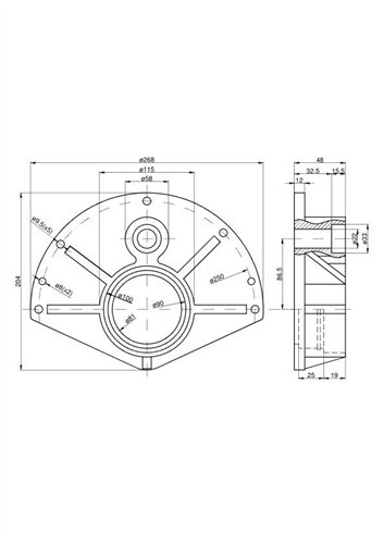 Pokrywa przednia skrzyni przekładniowej 86128002 C-385