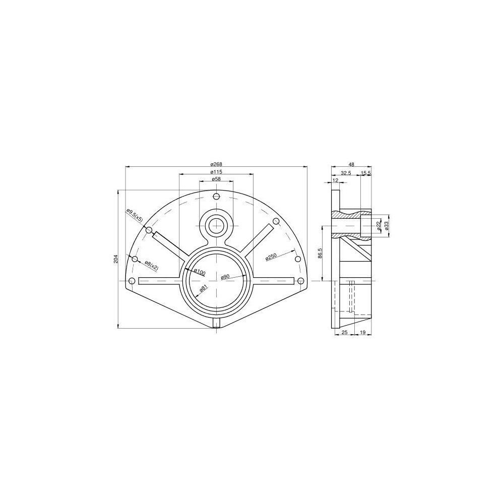 Pokrywa przednia skrzyni przekładniowej 86128002 C-385