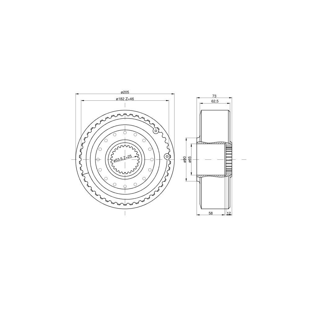 Bęben wzmacniacza momentu kpl. 86126130 3-tarczowy C-385