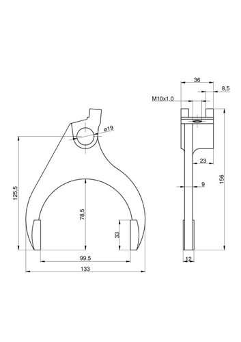 Widełki pręta II C-385