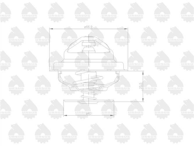 Termostat C-385 6-cylindrowy ORYGINAŁ URSUS