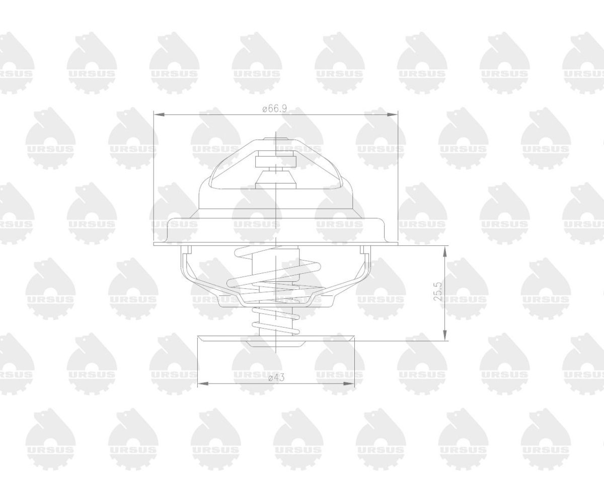 Termostat C-385 6-cylindrowy ORYGINAŁ URSUS