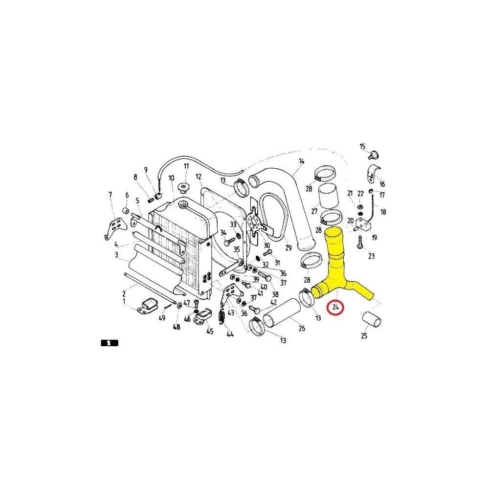 Kolano (trójnik) chłodnicy C-385