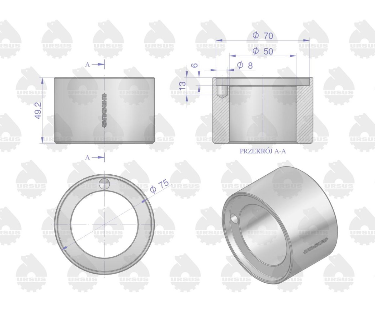 Wkładka sworznia osi przedniej C-385 ORYGINAŁ URSUS