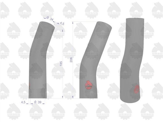 Zestaw komplet przewodów chłodnicy C-360 3P ORYGINAŁ URSUS