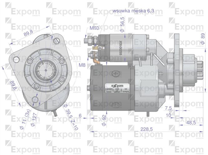Rozrusznik z reduktorem typu Magneton 9142745 John Deere Blue Line EXPOM KWIDZYN