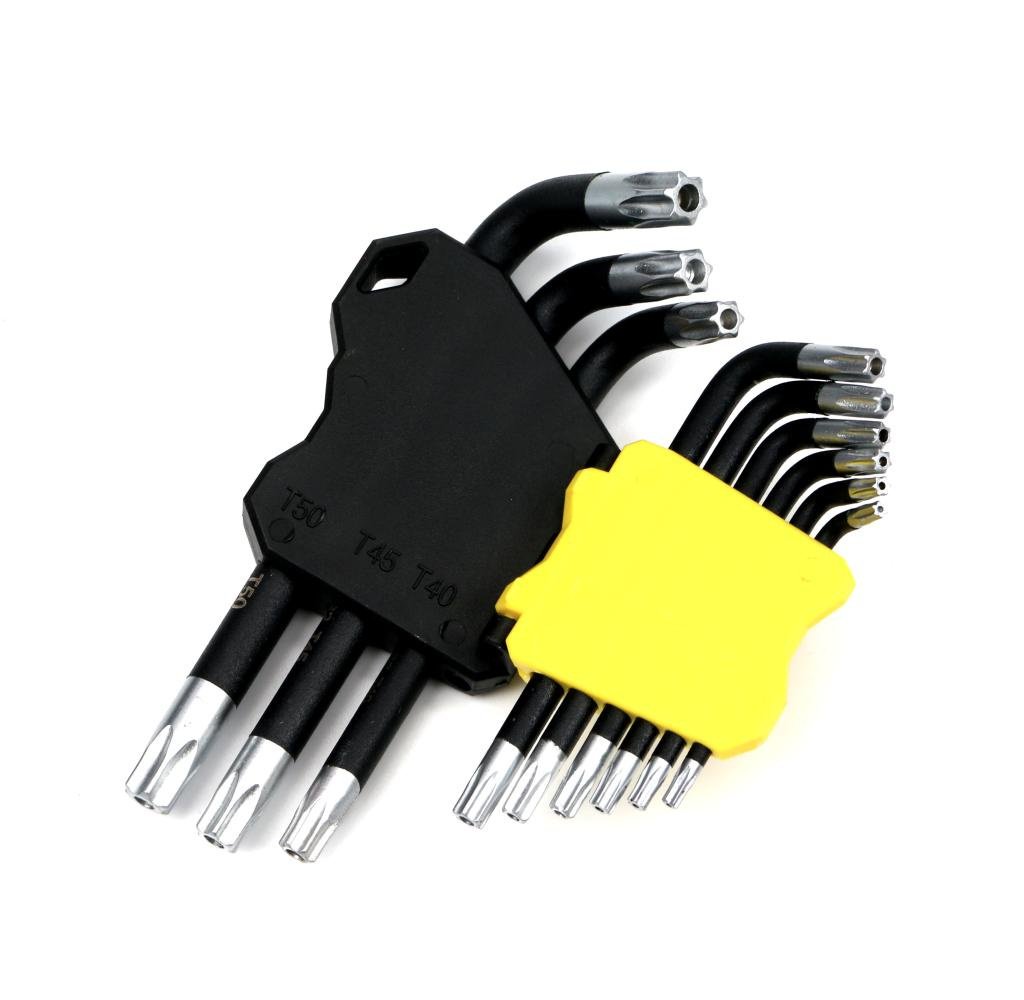 Zestaw kluczy TORX T10-T50 ze stali S2 9el w uchwycie Waryński