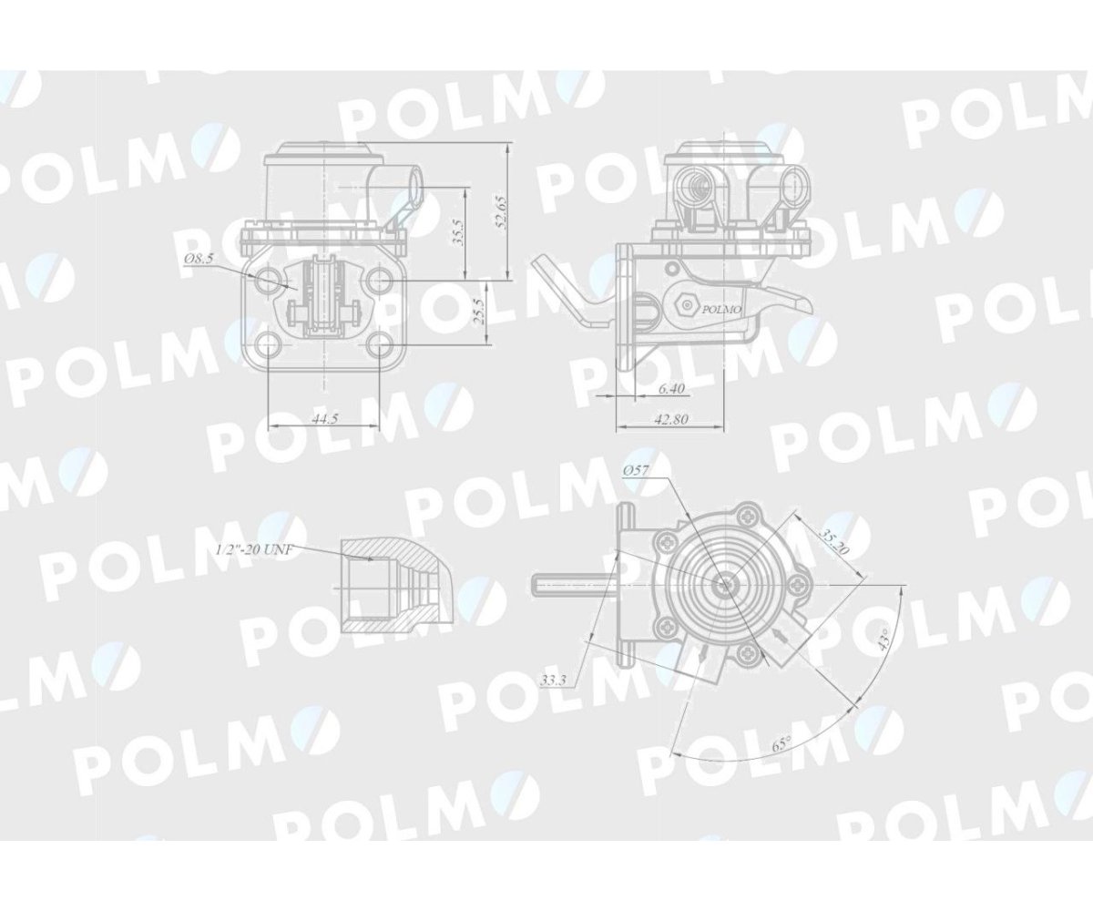 Pompa zasilająca 3639696M91 POLMO