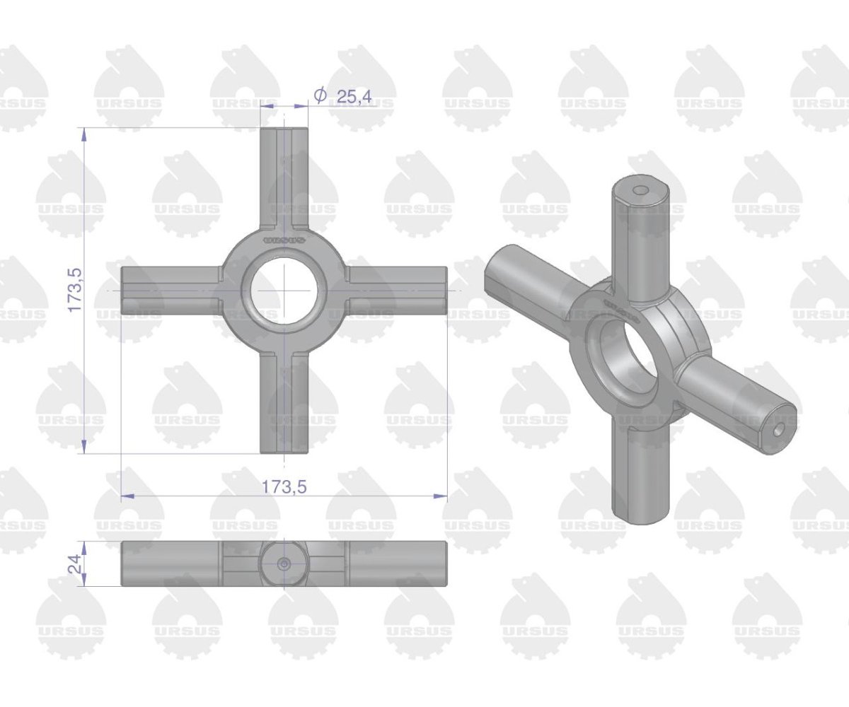 Krzyżak mechanizmu różnicowego 2746135M2 MF3/MF4 ORYGINAŁ URSUS