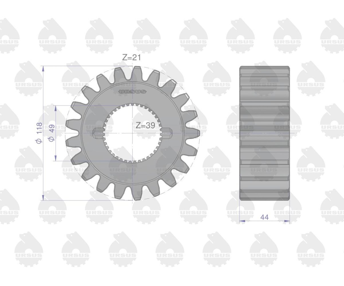 Koło koronowe kosza satelit zwolnicy Z-21/39 MF3 MF4 ORYGINAŁ URSUS