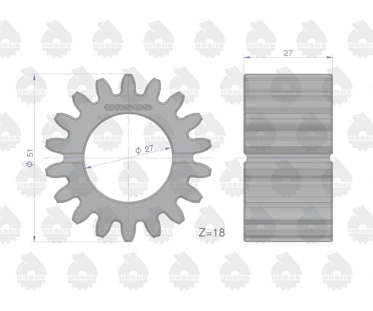 Satelit mechanizmu reduktora Z-18 MF3 ORYGINAŁ URSUS